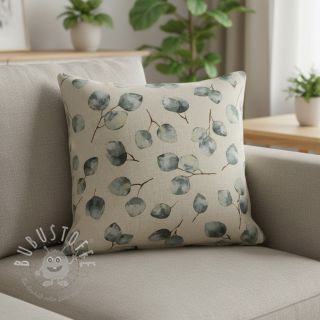 Dekostoff Linenlook Eucalyptus watercolour branch