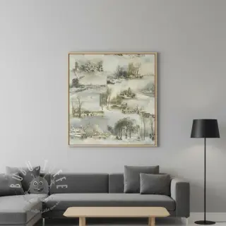 Dekostoff Winter landscape digital print