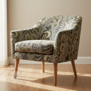 Dekostoff jacquard Boho leaves