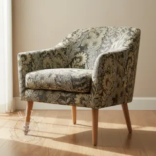 Dekostoff jacquard Boho leaves