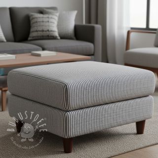 Dekostoff DOBBY Colored stripe navy blue