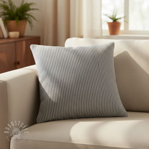 Dekostoff DOBBY Colored stripe navy blue