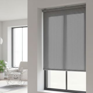 Dekostoff DOBBY Colored stripe navy blue