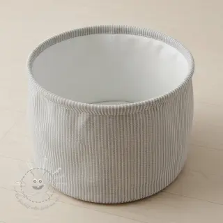 Dekostoff DOBBY Colored stripe grey
