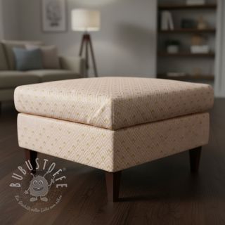 Dekostoff Linenlook Art deco cubes rose metallic premium