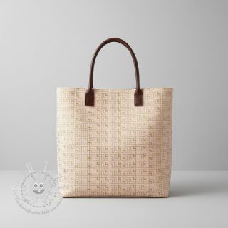 Dekostoff Linenlook Art deco cubes rose metallic premium