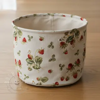 Dekostoff Linenlook Wild strawberries
