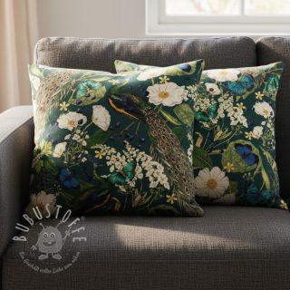 Dekostoff premium Peacock butterfly chique digital print