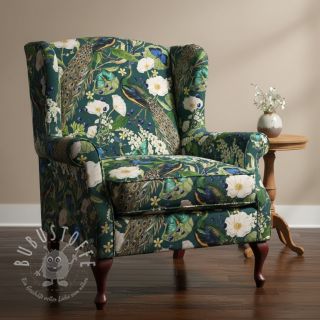 Dekostoff premium Peacock butterfly chique digital print