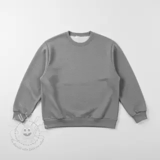 Sweat kuschel MELANGE middle grey