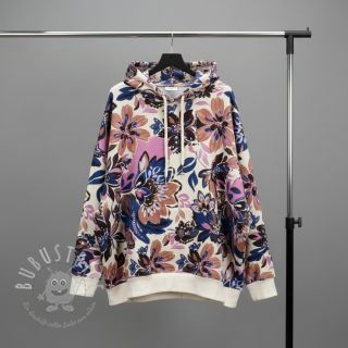 Sweatstoff Flowers Mici ecru digital print