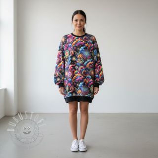 Sweatstoff Fire works design E digital print