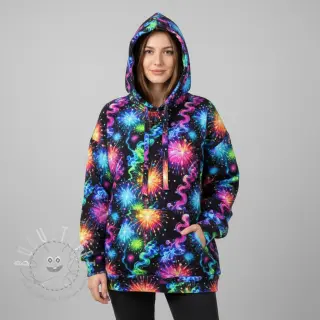 Sweatstoff Fire works design C digital print