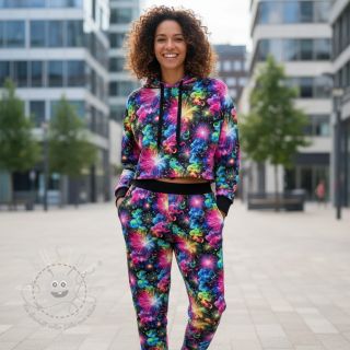 Sweatstoff Fire works design A digital print