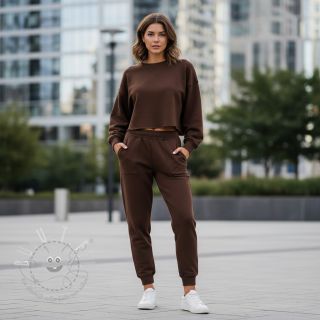Sweat kuschel JOGGING dark brown