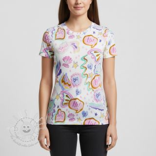 Jersey Shells white digital print