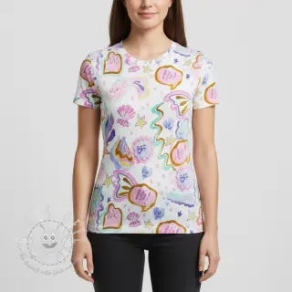 Jersey Shells white digital print