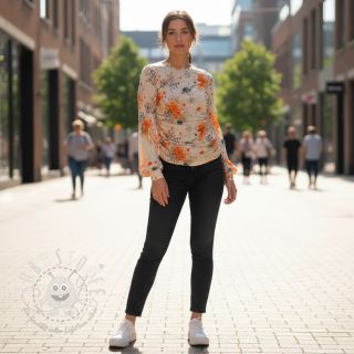 Jersey VISCOSE Soothing Fields orange digital print