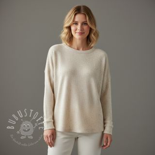 Jersey Baumwoll-Leinen WAFFLE SIMPLY NATURAL
