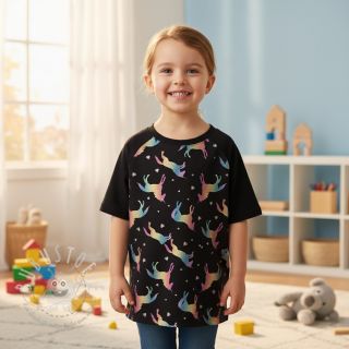 Jersey Unicorns parade black digital print