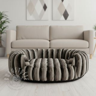 Kunstfell Stripe dark brown