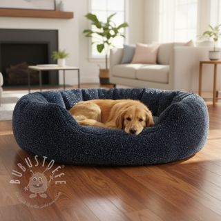 Kunstfell LUREX SILVER navy