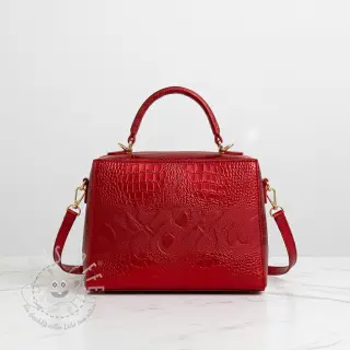 Kunstleder SNAKE rouge metal