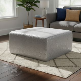 Kunstleder SNAKE blanc argent