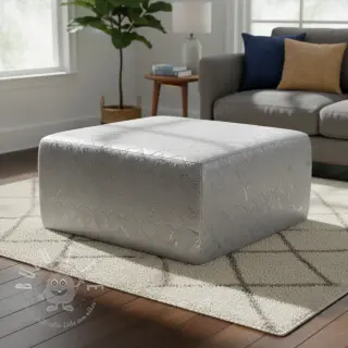 Kunstleder SNAKE blanc argent