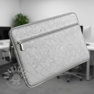 Kunstleder SNAKE blanc argent