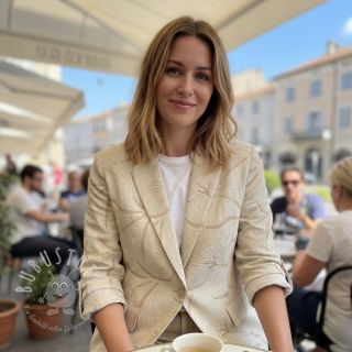 Viskosestoff leinen Desert flowers design C