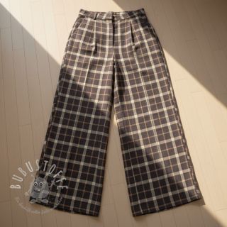 Viskosestoff leinen YARN DYED Block brown