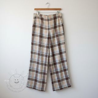 Viskosestoff leinen YARN DYED Checks taupe