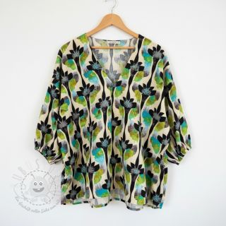 Viskosestoff leinen Artificial flower design A digital print