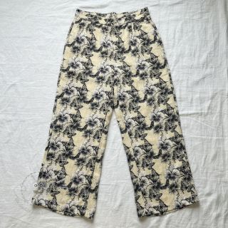 Viskosestoff leinen Hibiscus digital print