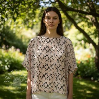 Viskosestoff leinen Ivy Diamonds design B digital print