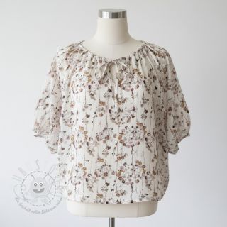 Viskosestoff leinen Agapanthus design D digital print