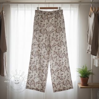 Viskosestoff leinen Agapanthus design D digital print