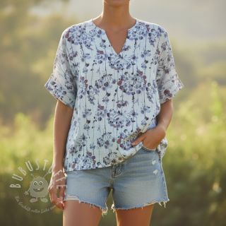 Viskosestoff leinen Agapanthus design B digital print