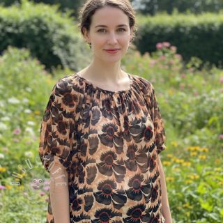 Viskosestoff leinen Sunlower design B digital print