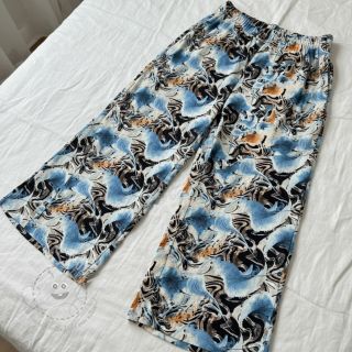 Viskosestoff leinen Paint chaos design A digital print