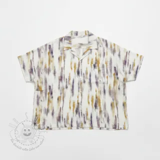 Viskosestoff leinen Natural Lin Lina green digital print