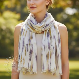 Viskosestoff leinen Natural Lin Lina green digital print