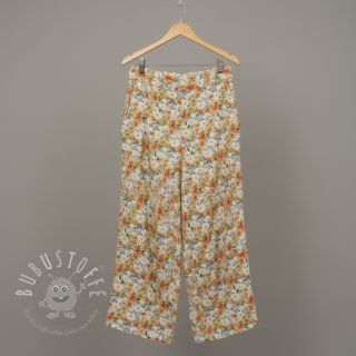 Viskosestoff leinen CREPE Flowers yellow digital print