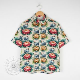 Viskosestoff leinen Clover design D digital print