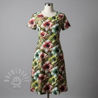 Viskosestoff leinen Azalea design C digital print