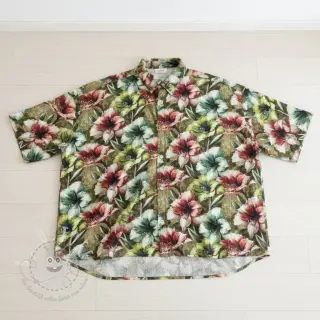 Viskosestoff leinen Azalea design C digital print