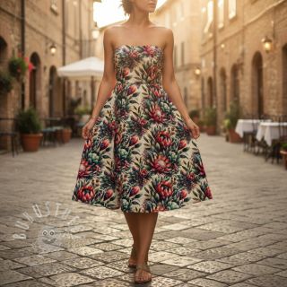 Viskosestoff leinen Azalea design D digital print