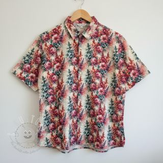 Viskosestoff leinen Viola design C digital print