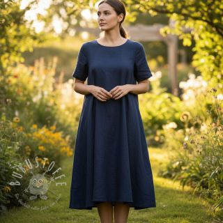 Viskosestoff leinen PREMIUM navy blue